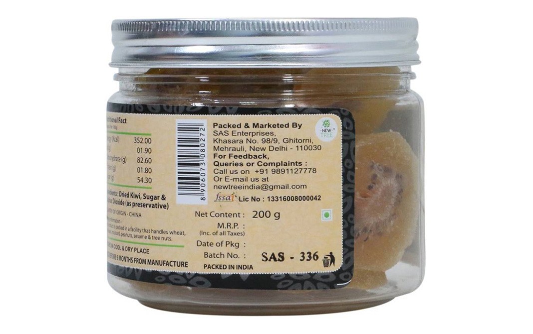 New Tree Fruit Meal Golden Kiwi   Glass Jar  200 grams
